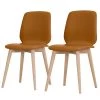 Studio Copenhagen Chaises Helvig II (lot de 2) - Cuir véritable Alvar : Cognac