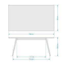 Studio Copenhagen Table Sander - Chêne - Largeur : 160 cm -Meubles de salle à manger Soldes Magasin 1000005177 220106 093827000522 SKETCH DETAILS P000000001000005177 sketch