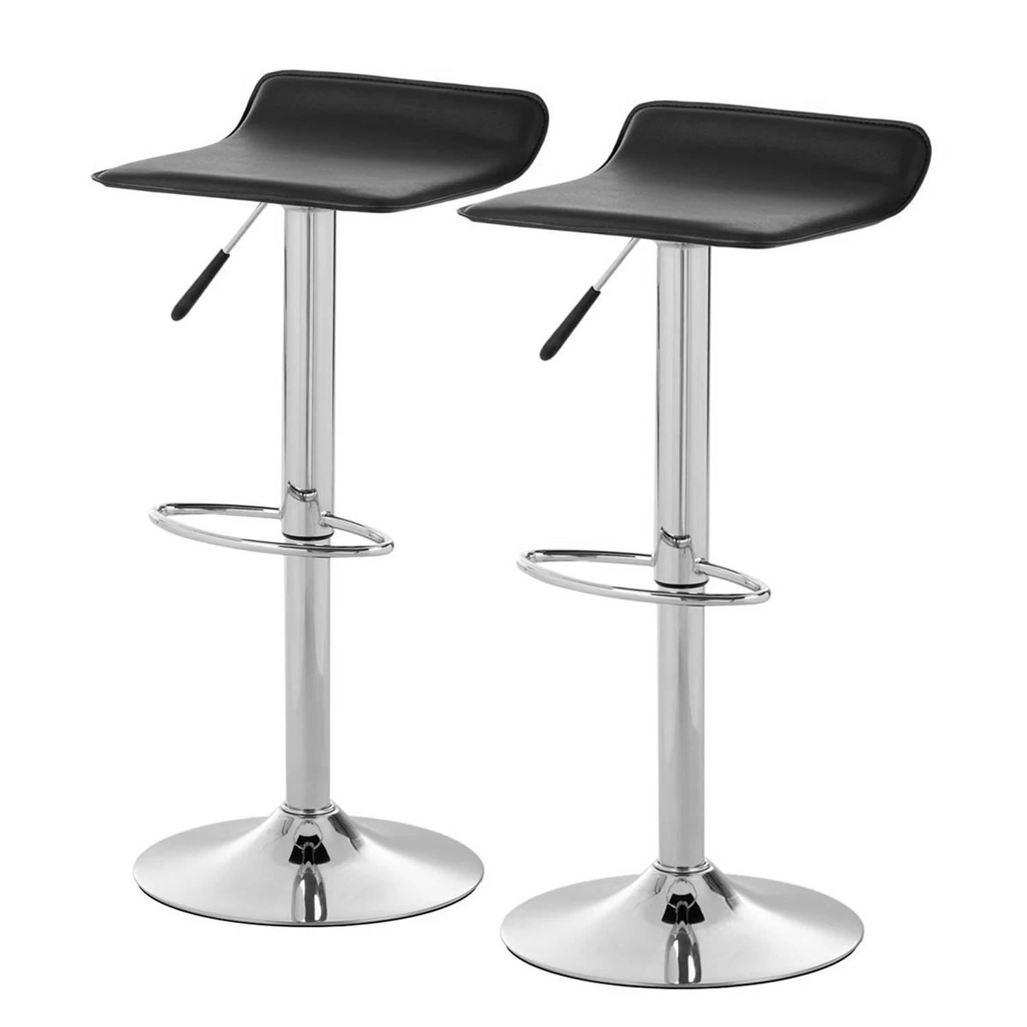 Mooved Tabourets de bar Soraia (lot de 2) - Noir / Chrome 1 Mooved Tabourets de bar Soraia (lot de 2) - Noir / Chrome