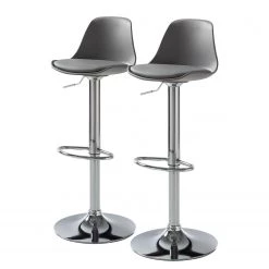Fredriks Chaises de bar Batya (lot de 2) - Gris