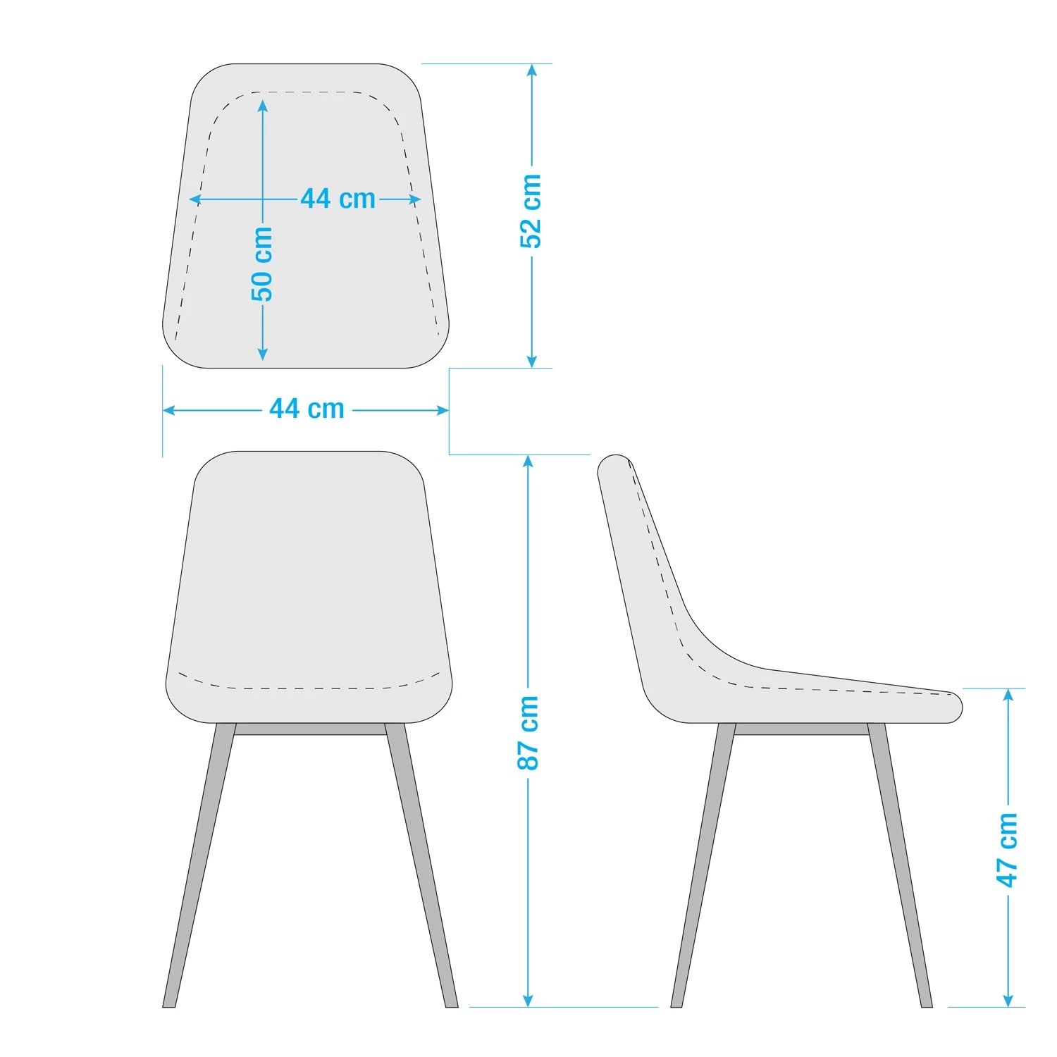 Mørteens Chaise capitonnée Iskmo - Blanc - Lot de 2 12 Mørteens Chaise capitonnée Iskmo - Blanc - Lot de 2 – Image 12