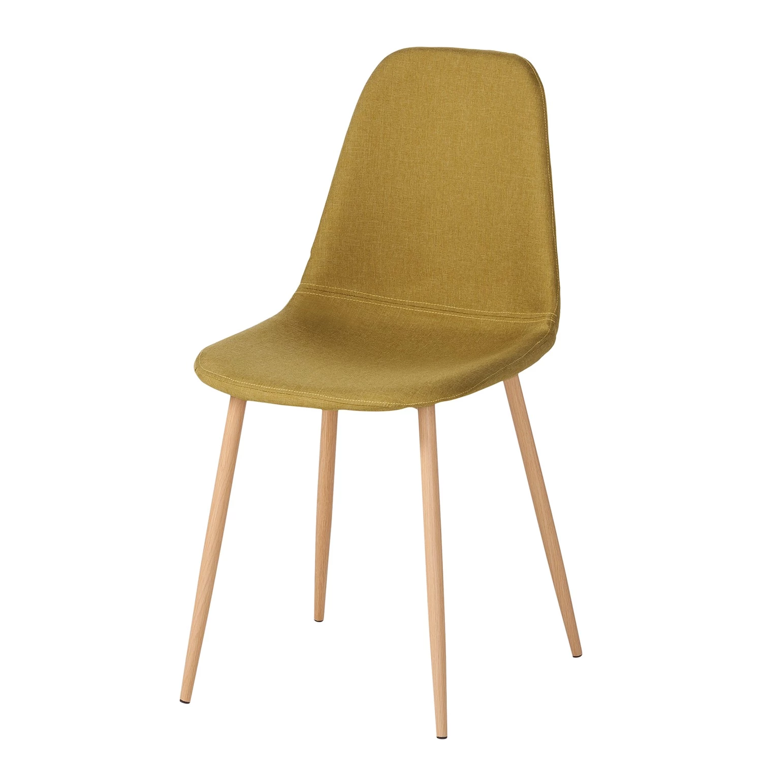 Mørteens Chaise capitonnée Iskmo III - Jaune curry - Lot de 2 3 Mørteens Chaise capitonnée Iskmo III - Jaune curry - Lot de 2 – Image 3