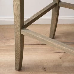 Maison Belfort Chaise de bar Nola - Tissu - Chêne massif - Gris foncé / Chêne foncé -Meubles de salle à manger Soldes Magasin 1000008130 210301 11225600006 DETAILS P000000001000008130