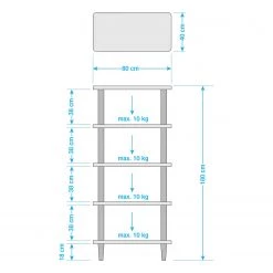 Mørteens Étagère Opalanka - Partiellement en chêne massif - Blanc / Chêne 17 Mørteens Étagère Opalanka - Partiellement en chêne massif - Blanc / Chêne -Meubles de salle à manger Soldes Magasin 1000008520 100 GALLERYIMAGES P000000001000008520