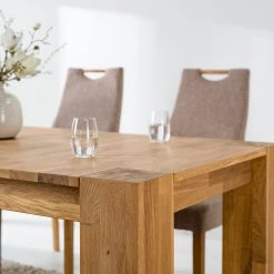 Ars Natura Table de salle à manger JoWOOD - Avec rallonge - Chêne massif -Meubles de salle à manger Soldes Magasin 1000012487 220310 030 DETAILS P000000001000012487