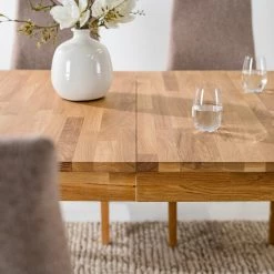Ars Natura Table de salle à manger JoWOOD - Avec rallonge - Chêne massif -Meubles de salle à manger Soldes Magasin 1000012487 220310 033 DETAILS P000000001000012487
