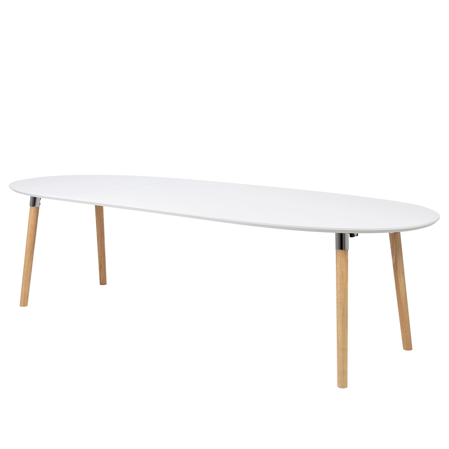 Mørteens Table extensible Becky - Blanc / Hévéa 6 Mørteens Table extensible Becky - Blanc / Hévéa – Image 6