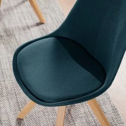 Mørteens Chaises capitonnées Aledas II - Tissu Cors: Bleu jean - Lot de 2 -Meubles de salle à manger Soldes Magasin 1000015960 190619 18132100007 GALLERYIMAGES P000000001000015960