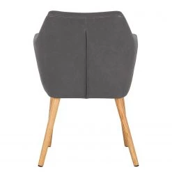 Mørteens Chaises à accoudoirs Nicholas - Cuir synthétique Aken: Gris clair vintage - 1 chaise -Meubles de salle à manger Soldes Magasin 1000016016 200609 13010700031 DETAILS P000000001000016016