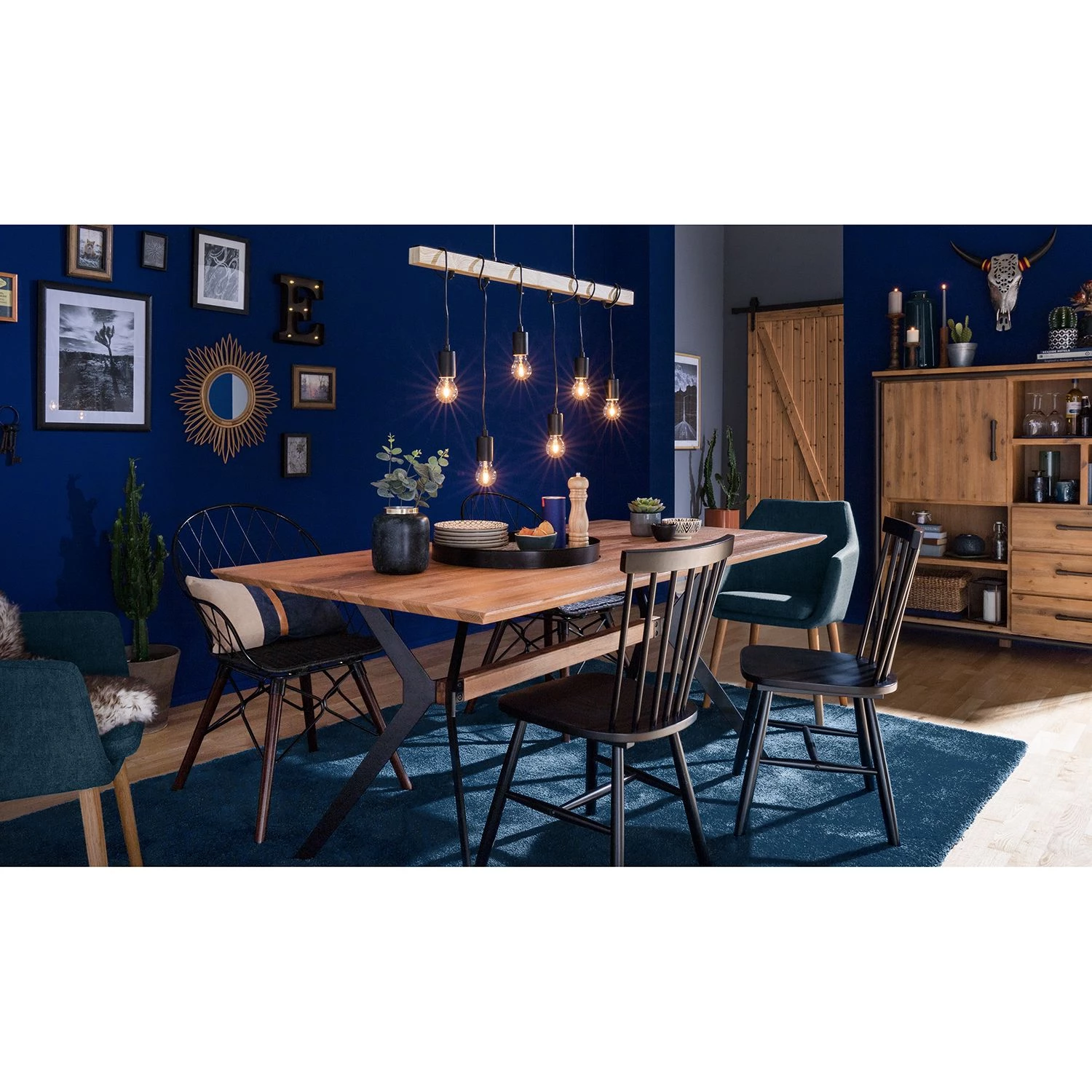 Mørteens Chaises à accoudoirs Nicholas - Tissu Cors: Bleu jean - 1 chaise 6 Mørteens Chaises à accoudoirs Nicholas - Tissu Cors: Bleu jean - 1 chaise – Image 6