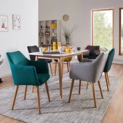 Mørteens Chaises à accoudoirs Nicholas - Tissu Cors: Pétrole - 1 chaise 13 Mørteens Chaises à accoudoirs Nicholas - Tissu Cors: Pétrole - 1 chaise -Meubles de salle à manger Soldes Magasin 1000016020 201008 06204200054 MOOD DETAILS P000000001000016020 mood