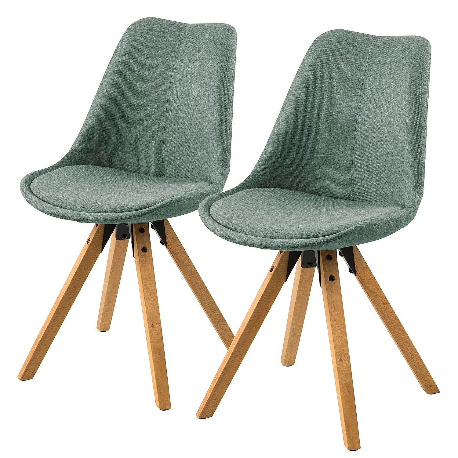Mørteens Chaises capitonnées Aledas II - Tissu Cors: Gris menthe - Lot de 2 1 Mørteens Chaises capitonnées Aledas II - Tissu Cors: Gris menthe - Lot de 2
