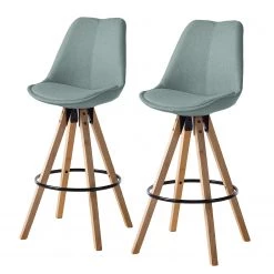 Mørteens Chaises de bar Aledas II - Gris menthe - Lot de 2