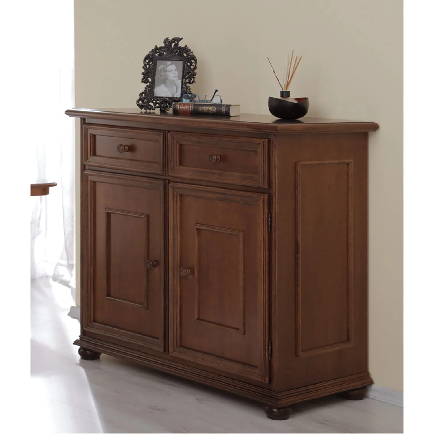 Montreux Buffet Arabella II - Tulipier partiellement massif - Teinté et lasuré à l'ancienne 2 Montreux Buffet Arabella II - Tulipier partiellement massif - Teinté et lasuré à l'ancienne – Image 2