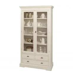 Montreux Vitrine Siena - Vernis blanc patiné à l'ancienne