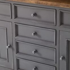 Maison Belfort Vaisselier Balignton - Gris -Meubles de salle à manger Soldes Magasin 1000027370 200928 14082300014 DETAILS P000000001000027370