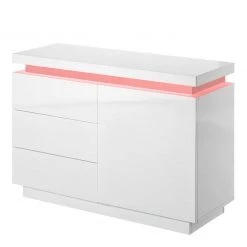 Fredriks Commode Emblaze II - avec éclairage - Blanc brillant -Meubles de salle à manger Soldes Magasin 1000027392 200811 13493400050 DETAILS P000000001000027392