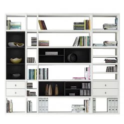 Loftscape Etagère XXL Emporior IV.A - Blanc / Noir - Sans éclairage