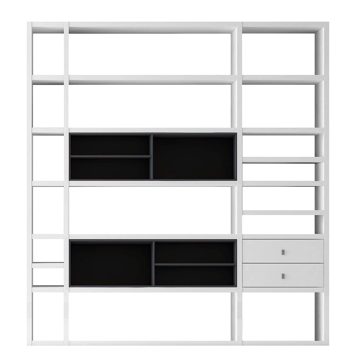 Loftscape Etagère XL Emporior II - Blanc / Noir - Sans éclairage 1 Loftscape Etagère XL Emporior II - Blanc / Noir - Sans éclairage