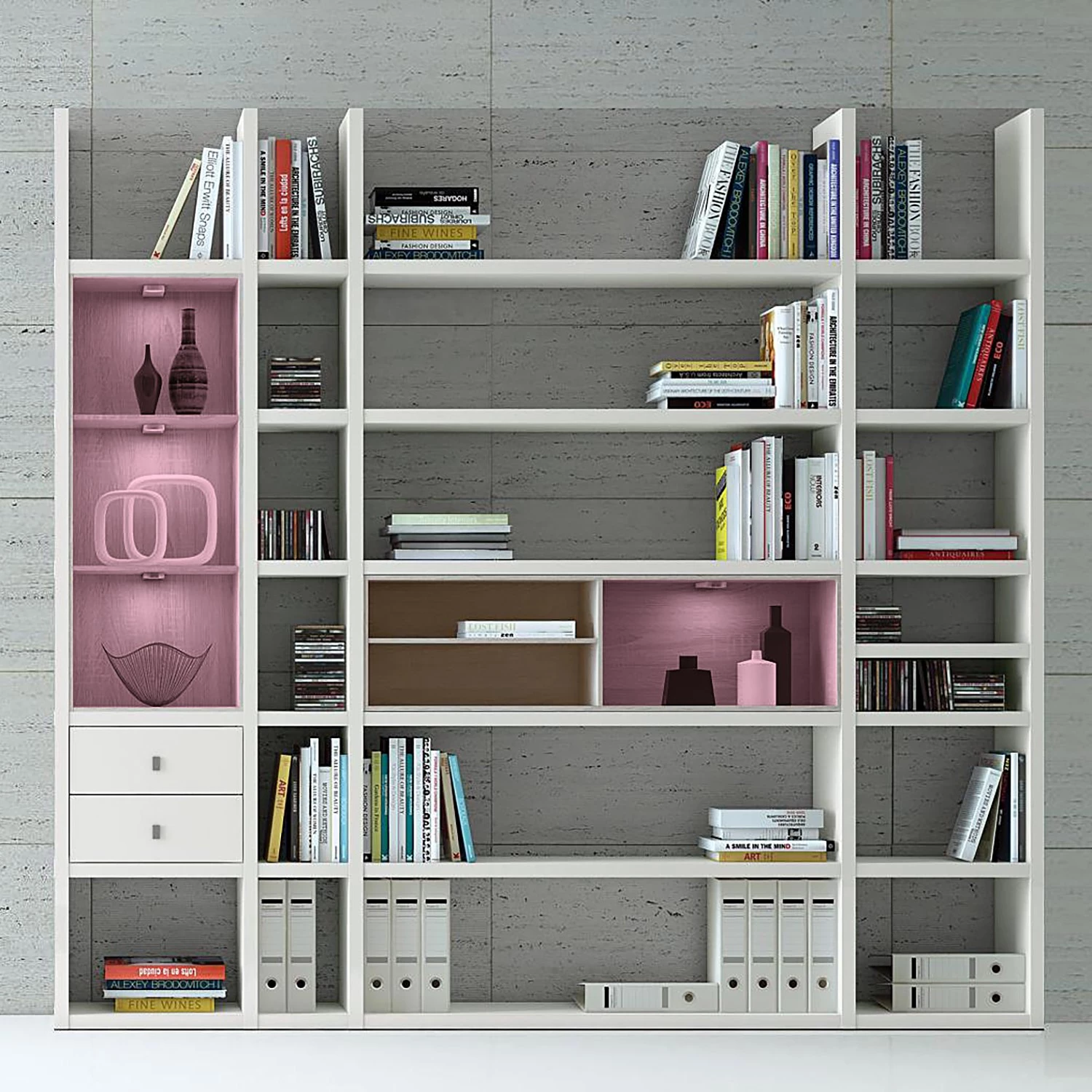 Loftscape Etagère XL Emporior IIl.a - Blanc / Imitation chêne de Sonoma - Avec éclairage 2 Loftscape Etagère XL Emporior IIl.a - Blanc / Imitation chêne de Sonoma - Avec éclairage – Image 2