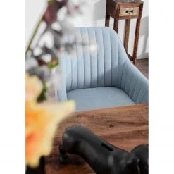 Mørteens Chaise à accoudoirs Ermelo I - rotatif - Tissu / Chêne massif - Bleu clair - 1 set -Meubles de salle à manger Soldes Magasin 1000040294 191121 09464700014 DETAILS P000000001000040294