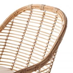 Eva Padberg Collection Chaise Garston (avec coussin d'assise) - Rotin / Métal - Rotin / Blanc -Meubles de salle à manger Soldes Magasin 1000050849 190812 13025100007 DETAILS P000000001000050849