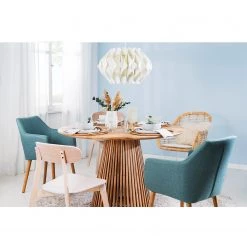 Eva Padberg Collection Chaise Garston (avec coussin d'assise) - Rotin / Métal - Rotin / Blanc -Meubles de salle à manger Soldes Magasin 1000050849 220407 022 MOOD DETAILS P000000001000050849 mood