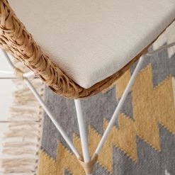 Mørteens Chaise Nokomai (avec coussin d'assise) - Rotin / Métal - Rotin / Blanc -Meubles de salle à manger Soldes Magasin 1000050850 201130 10401600003 MOOD DETAILS P000000001000050850 mood