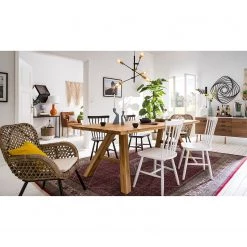 Ars manufacti Chaise Hawea (avec coussin d'assise) - Rotin / Metall - Rotin / Noir -Meubles de salle à manger Soldes Magasin 1000050859 190212 18025400003 MOOD GALLERYIMAGES P000000001000050859 mood