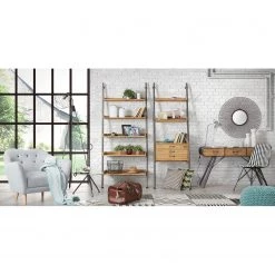 Ars manufacti Étagère Calafell I - Sapin massif / Fer - Sapin / Noir -Meubles de salle à manger Soldes Magasin 1000054479 200429 06485000013 MOOD DETAILS P000000001000054479 mood