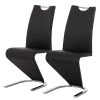 Fredriks Chaise cantilever Amanda II - Noir - Lot de 2