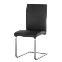 Fredriks Chaises cantilever Augusta I (lot de 2) - Cuir Aude: Noir - Sans accoudoirs -Meubles de salle à manger Soldes Magasin 1000064492 190617 09323800011 GALLERYIMAGES P000000001000064492