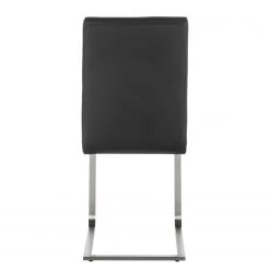 Fredriks Chaises cantilever Augusta I (lot de 2) - Cuir Aude: Noir - Sans accoudoirs -Meubles de salle à manger Soldes Magasin 1000064492 190617 09323800013 GALLERYIMAGES P000000001000064492