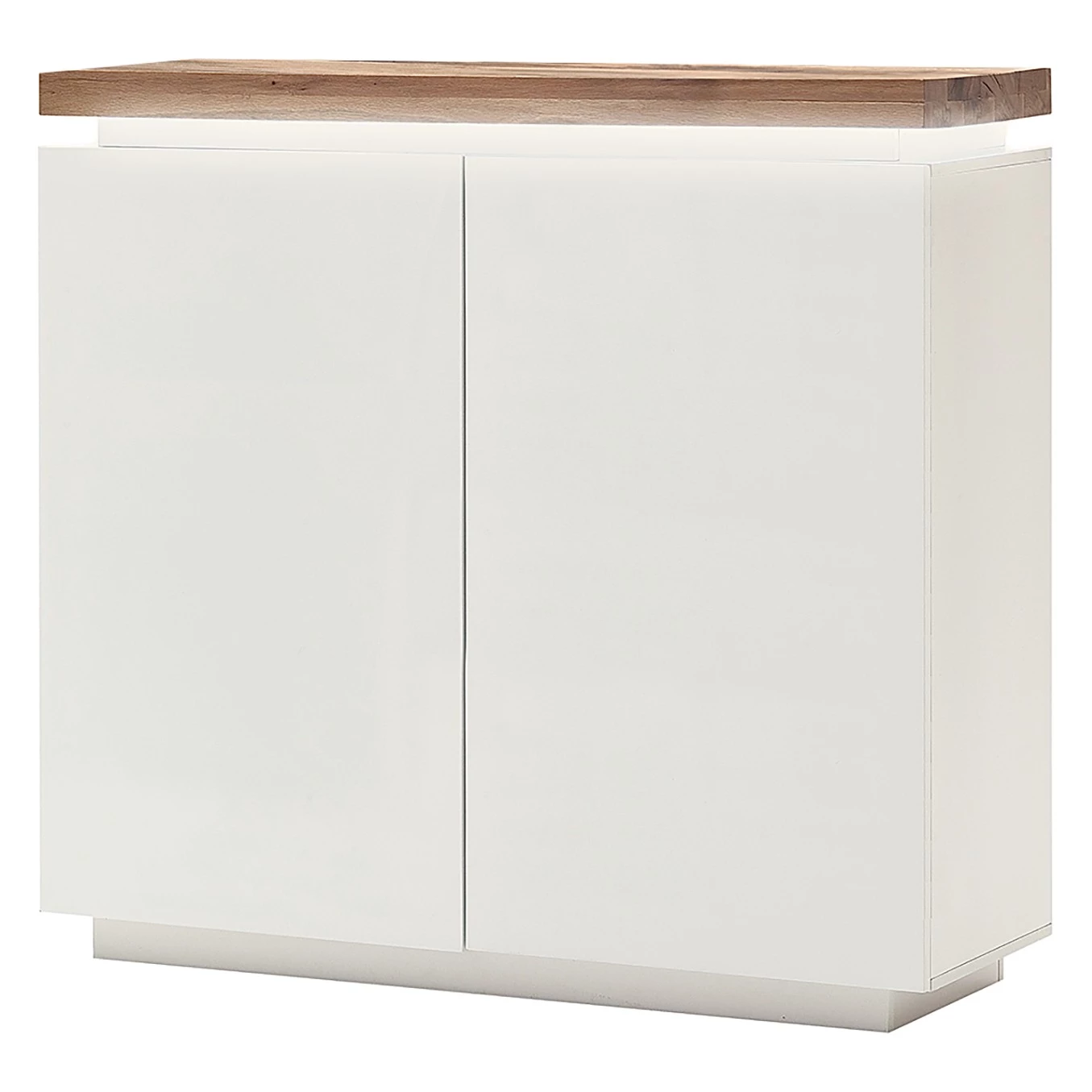 Fredriks Commode Roble III - éclairage inclus - Blanc mat / Placage en chêne sauvage massif 1 Fredriks Commode Roble III - éclairage inclus - Blanc mat / Placage en chêne sauvage massif