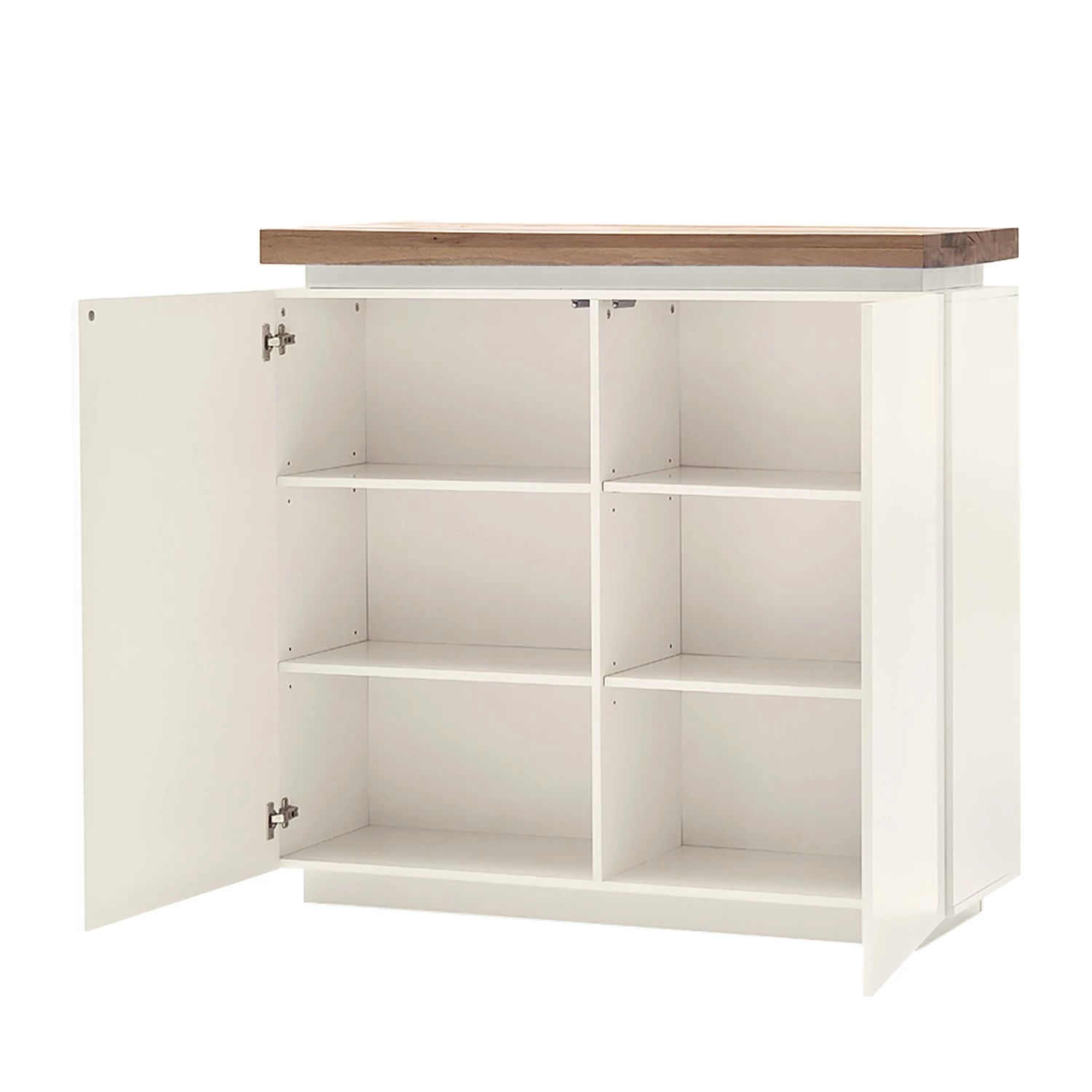 Fredriks Commode Roble III - éclairage inclus - Blanc mat / Placage en chêne sauvage massif 2 Fredriks Commode Roble III - éclairage inclus - Blanc mat / Placage en chêne sauvage massif – Image 2