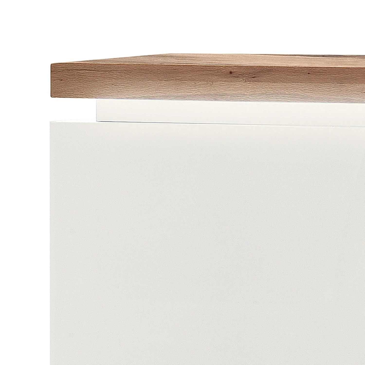 Fredriks Commode Roble III - éclairage inclus - Blanc mat / Placage en chêne sauvage massif 5 Fredriks Commode Roble III - éclairage inclus - Blanc mat / Placage en chêne sauvage massif – Image 5