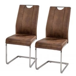 Fredriks Chaises cantilever Scalea (lot de 2) - Marron vintage