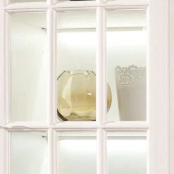 Ridgevalley Armoire vitrine La Carlotta I - Pin massif - Crème - Avec éclairage -Meubles de salle à manger Soldes Magasin 1000084229 201004 11192500009 DETAILS P000000001000084229