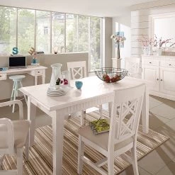 Ridgevalley Table La Carlotta - Épicéa massif - Crème -Meubles de salle à manger Soldes Magasin 1000084230 210713 08395000003 MOOD DETAILS P000000001000084230 mood