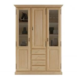 Ridgevalley Armoire vitrine Breddin II - Pin massif - Sans éclairage