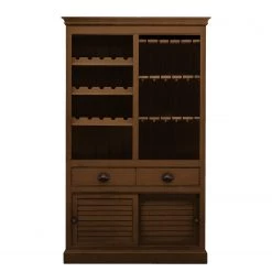 Ridgevalley Étagère à vin Sollerön I - Pin marron / Noir -Meubles de salle à manger Soldes Magasin 1000084512 201004 12392301442 DETAILS P000000001000084512