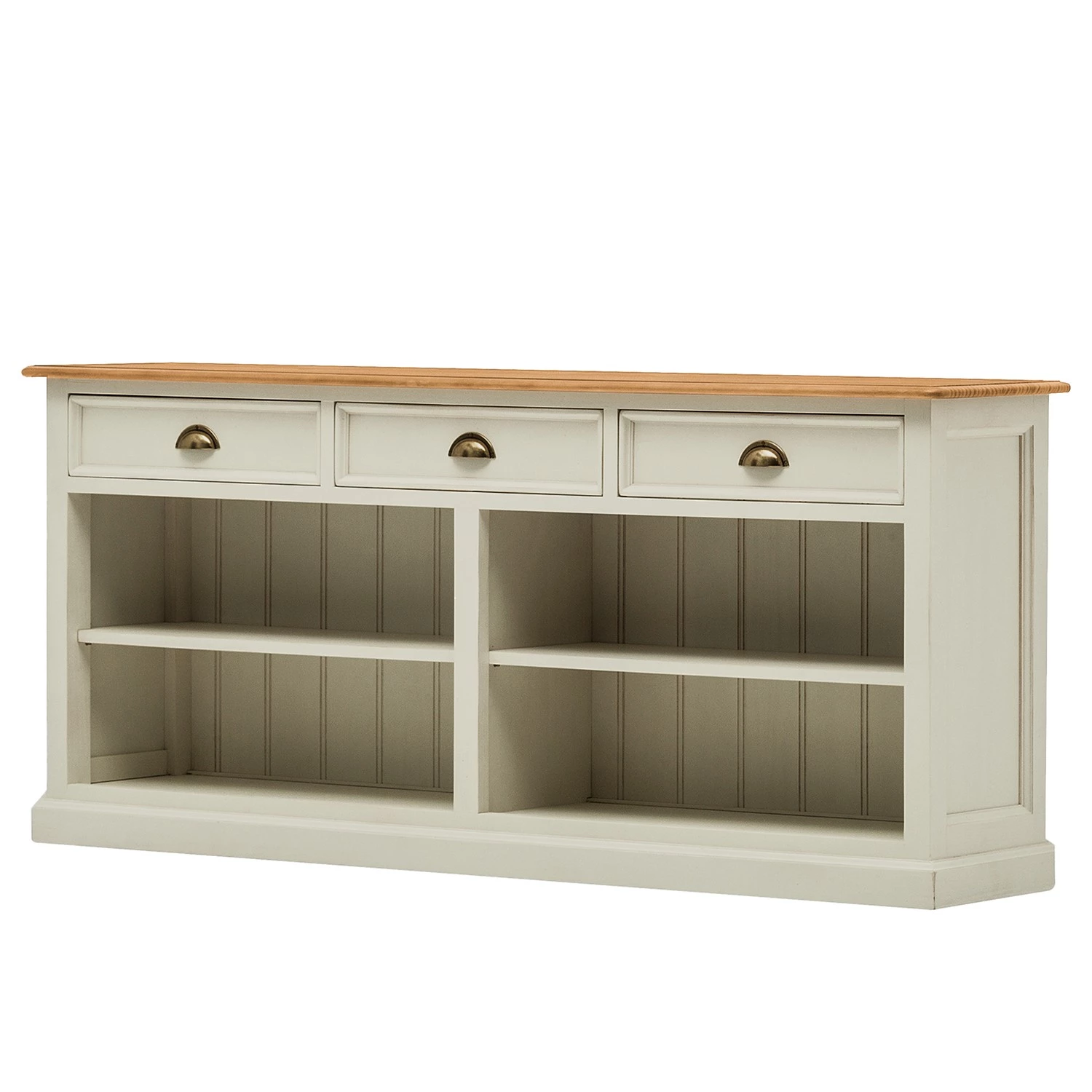 Ridgevalley Commode Sollerön II - Pin blanc / Pin couleur miel / Laiton 1 Ridgevalley Commode Sollerön II - Pin blanc / Pin couleur miel / Laiton