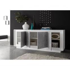 LC Spa Buffet Forenza - Imitation béton / Blanc -Meubles de salle à manger Soldes Magasin 1000091559 201029 08233600097 MOOD DETAILS P000000001000091559 mood