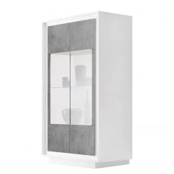 LC Spa Vitrine Forenza - Imitation béton / Blanc