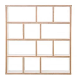 Temahome Étagère Berlin - Blanc mat - Blanc / Marron clair - 150 x 159 cm -Meubles de salle à manger Soldes Magasin 1000094982 201016 13173500054 DETAILS P000000001000094982