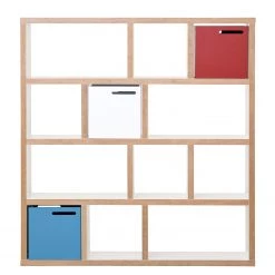 Temahome Étagère Berlin - Blanc mat - Blanc / Marron clair - 150 x 159 cm -Meubles de salle à manger Soldes Magasin 1000094982 201016 13173700055 DETAILS P000000001000094982