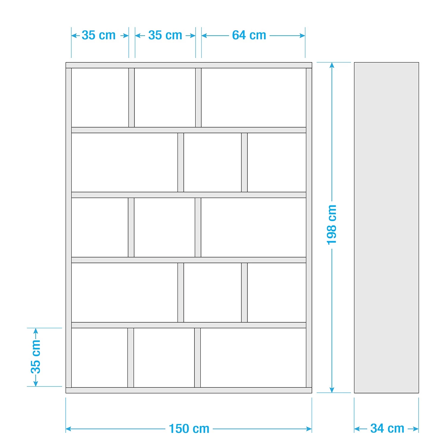 Temahome Étagère Berlin - Blanc mat - Blanc - 150 x 198 cm 10 Temahome Étagère Berlin - Blanc mat - Blanc - 150 x 198 cm – Image 10
