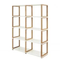 Tenzo Étagère Art II - Partiellement en chêne massif - Blanc - 8