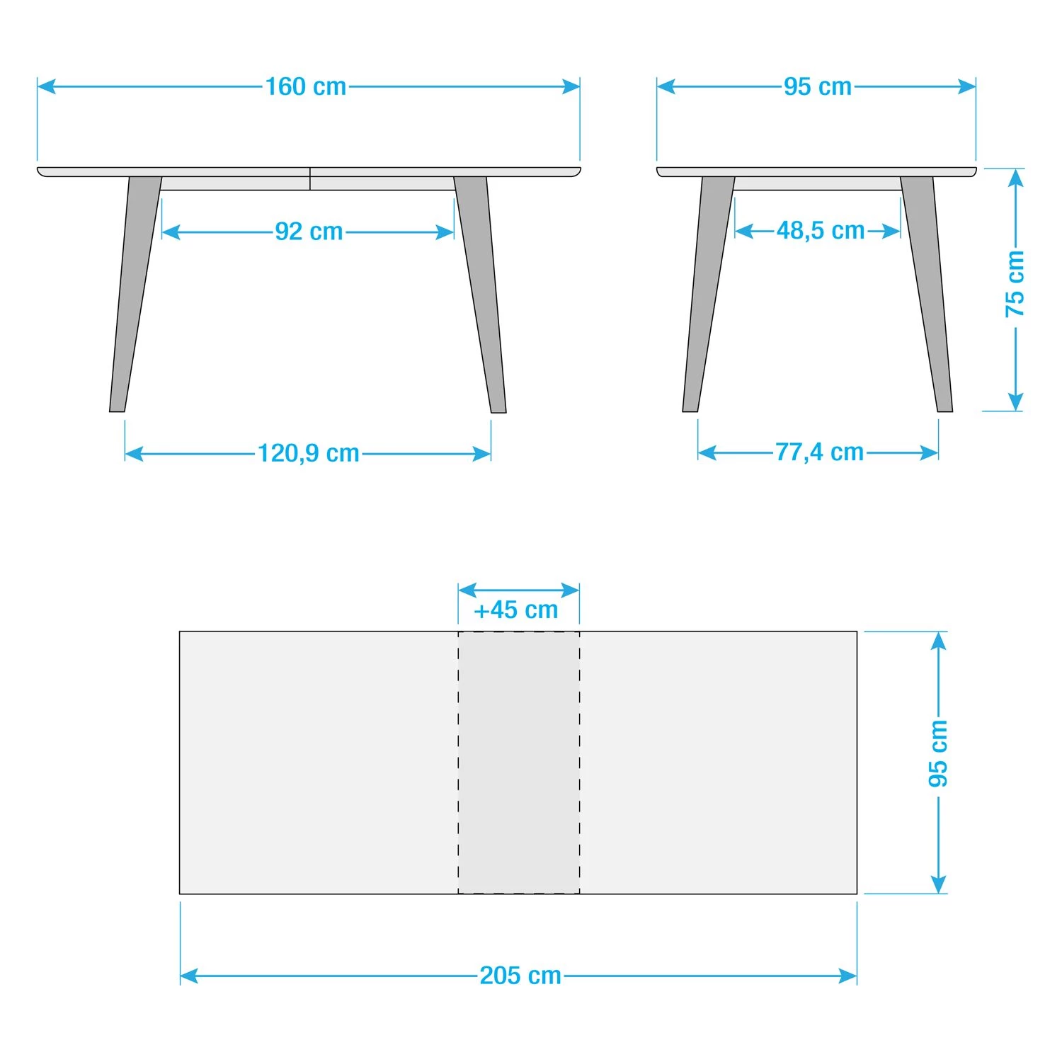 Tenzo Table extensible Bess IV - Partiellement en chêne massif - Blanc 3 Tenzo Table extensible Bess IV - Partiellement en chêne massif - Blanc – Image 3
