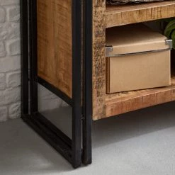 Wolf-Möbel Étagère Iron II - Manguier massif / Fer -Meubles de salle à manger Soldes Magasin 1000104117 191024 17544700031 MOOD DETAILS P000000001000104117 mood